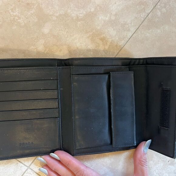 AUTH PRADA WALLET- bifold gray - Picture 10 of 10